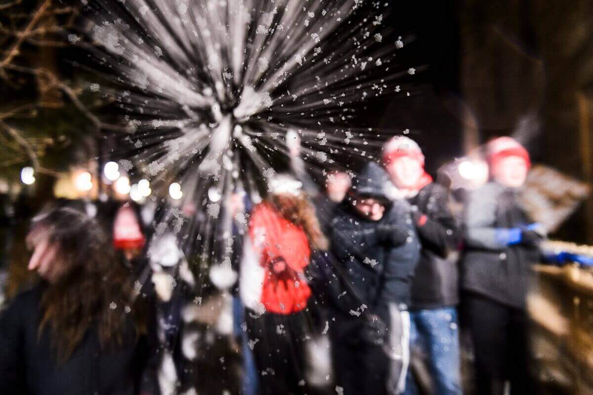 Photo: Snowball explodes in midair