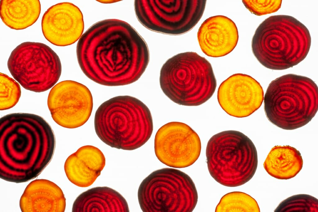 Photo: different colored beets